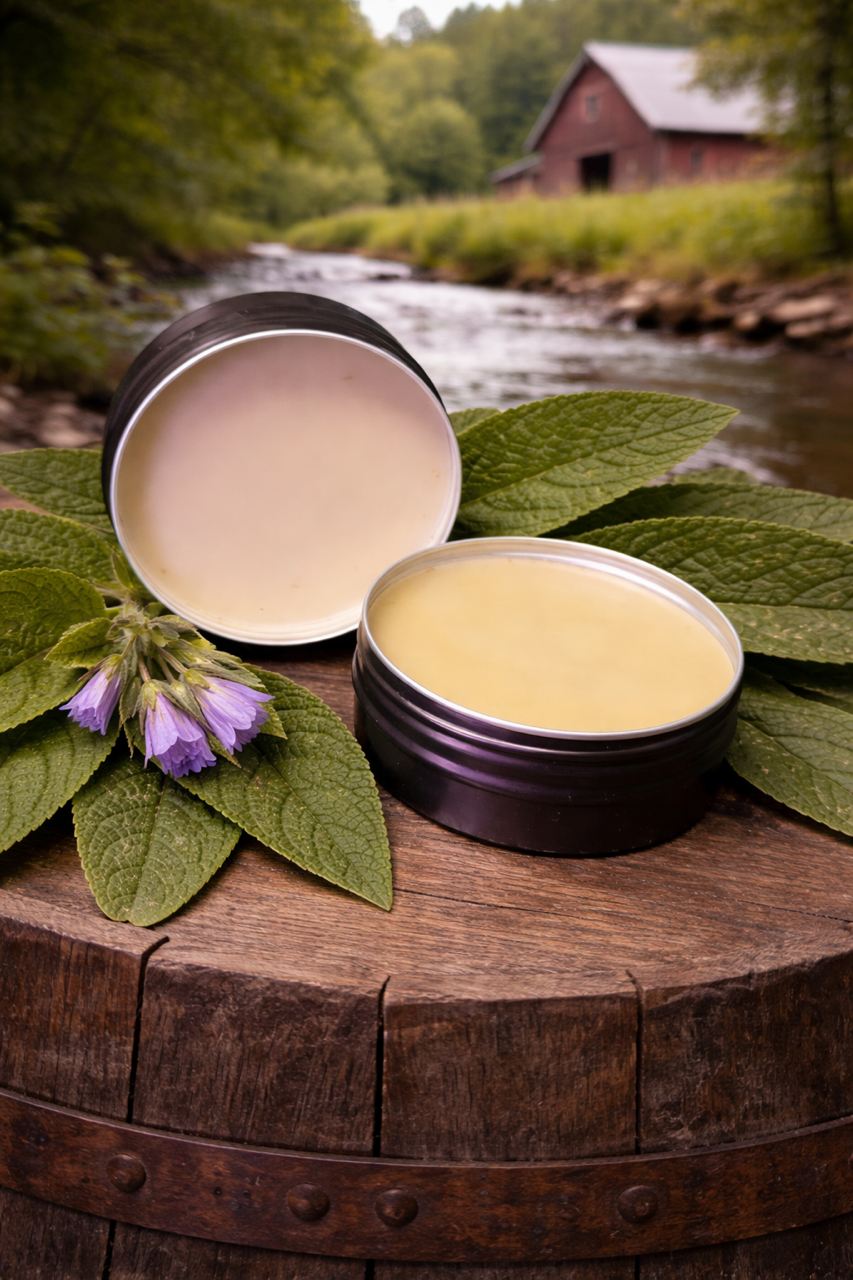 Meadow Herb Tallow Salve (Comfrey/Chamomile)